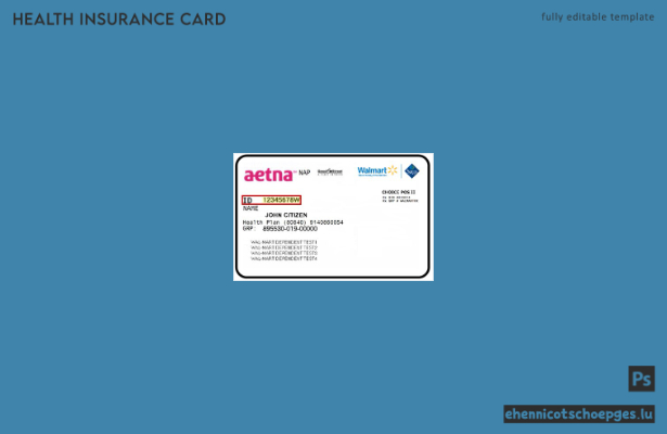 Vorschau einer Beispielkarte der New Yorker Aetna Inc. Krankenversicherung